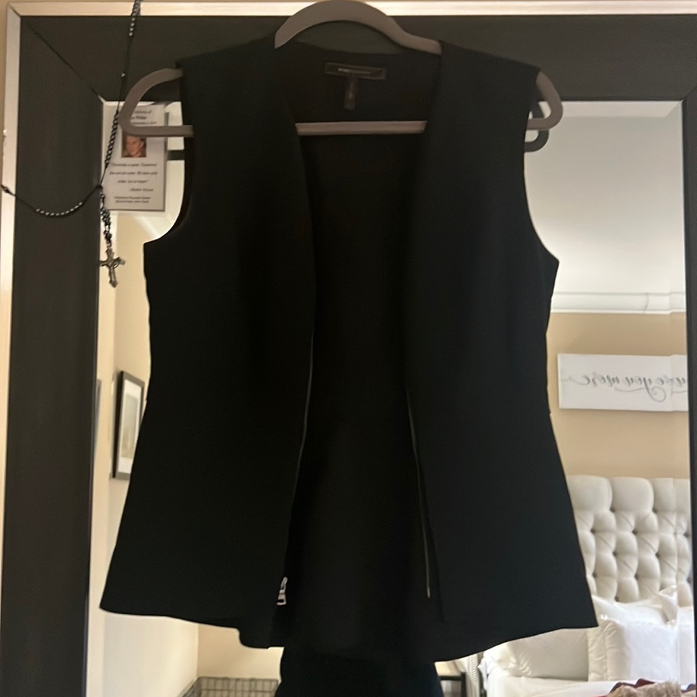 Black zip up vest
